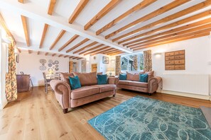 Smart TV, fireplace, DVD player - Smithy Cottage - large village cottage for 6 with riverside garden (Coniston)