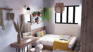 2 dormitoris, caixa forta a l'habitació i escriptori