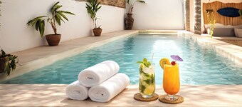 Spacious 2BR w/ Pool • Walk to Beach & Town • Quiet area