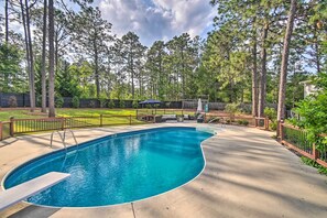A heated pool