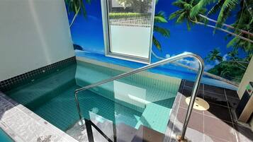 Indoor pool, a heated pool