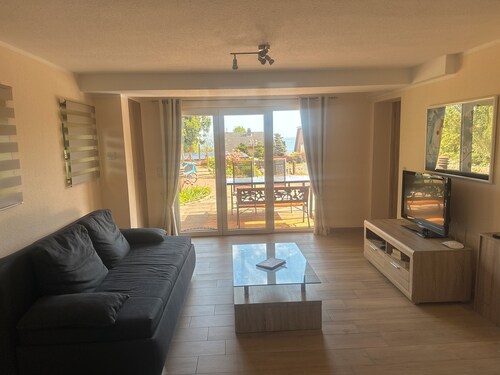 Ferienwohnung Eckernförde mit Meerblick, Garten und WLAN