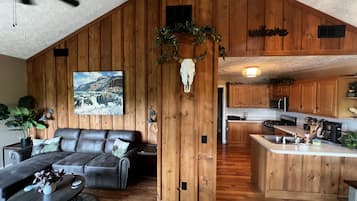 Smart TV, DVD player, books, video library