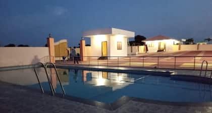 Luxury Farmhouse with Bedrooms, AC, Private Pool, Lawn and Gazebo