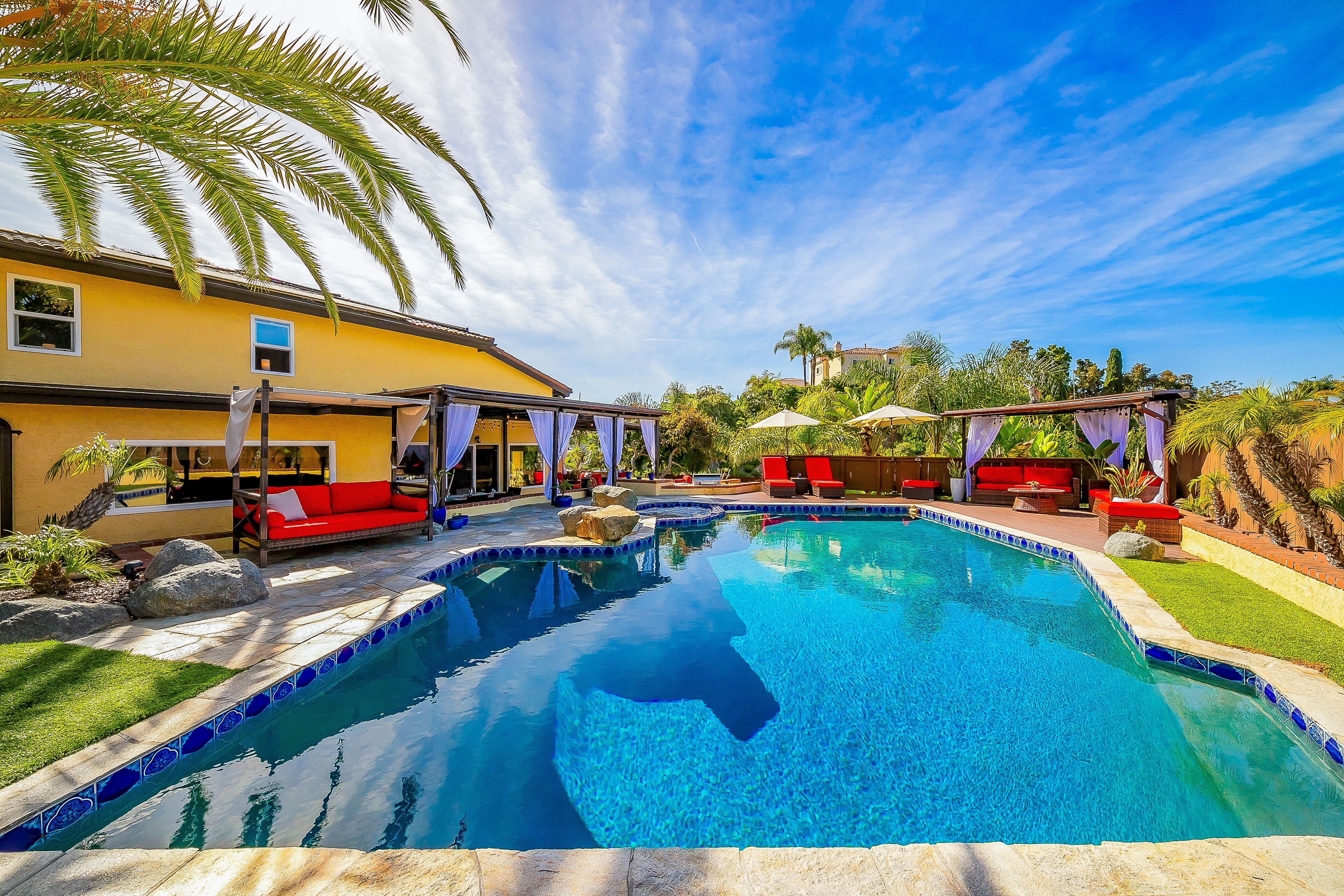 Dreamy SoCal home near the beach with pool, hot tub, pool table, grill & firepit