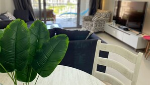 Elite Apartment | Living area - Marassi north coast 2 bedroom marina 203 (El Alamein)
