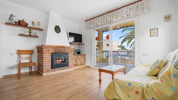 TV, fireplace, DVD player, stereo