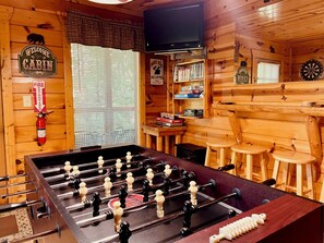 Game room - Dog friendly 2BR log cabin- hot tub & game room located in between GBurg & PF! (Sevierville)