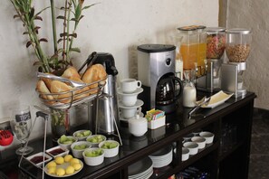 Free daily self-service breakfast 