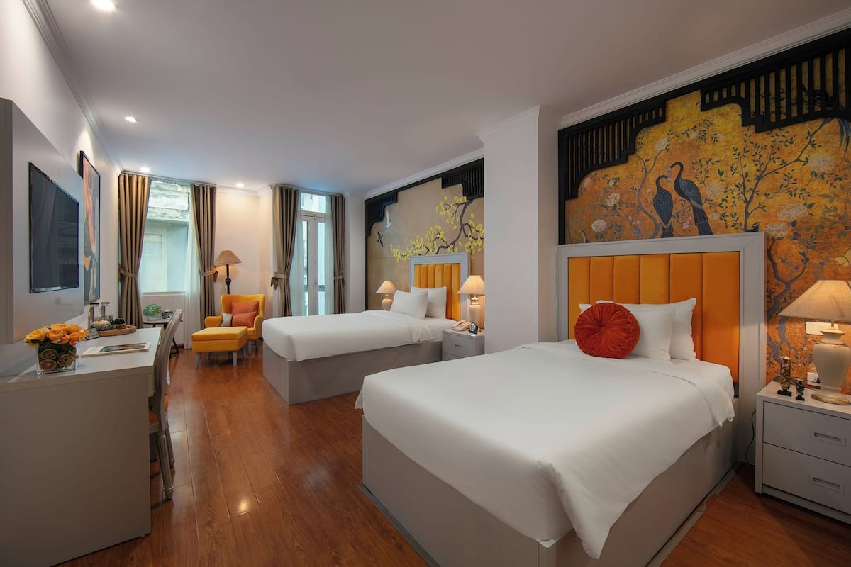 Junior Double or Twin Room, City View | 1 bedroom, premium bedding, pillow-top beds, minibar