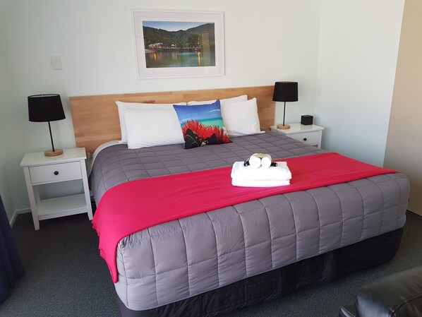 Blackout drapes, iron/ironing board, free cribs/infant beds, free WiFi