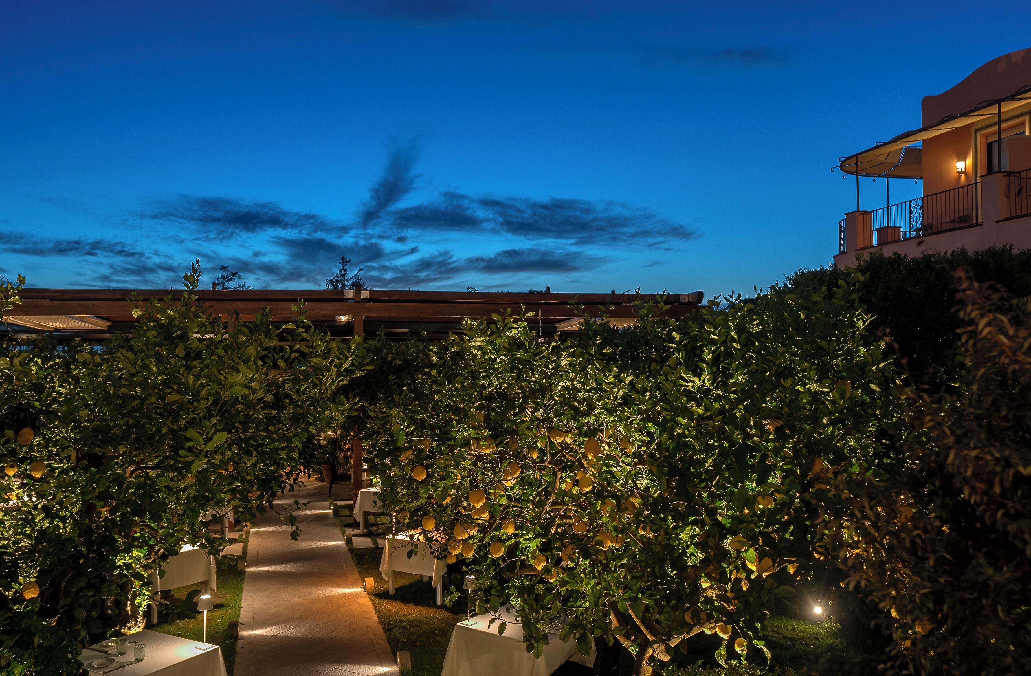 Aperto a colazione e pranzo, cucina italiana, con vista sulla piscina 