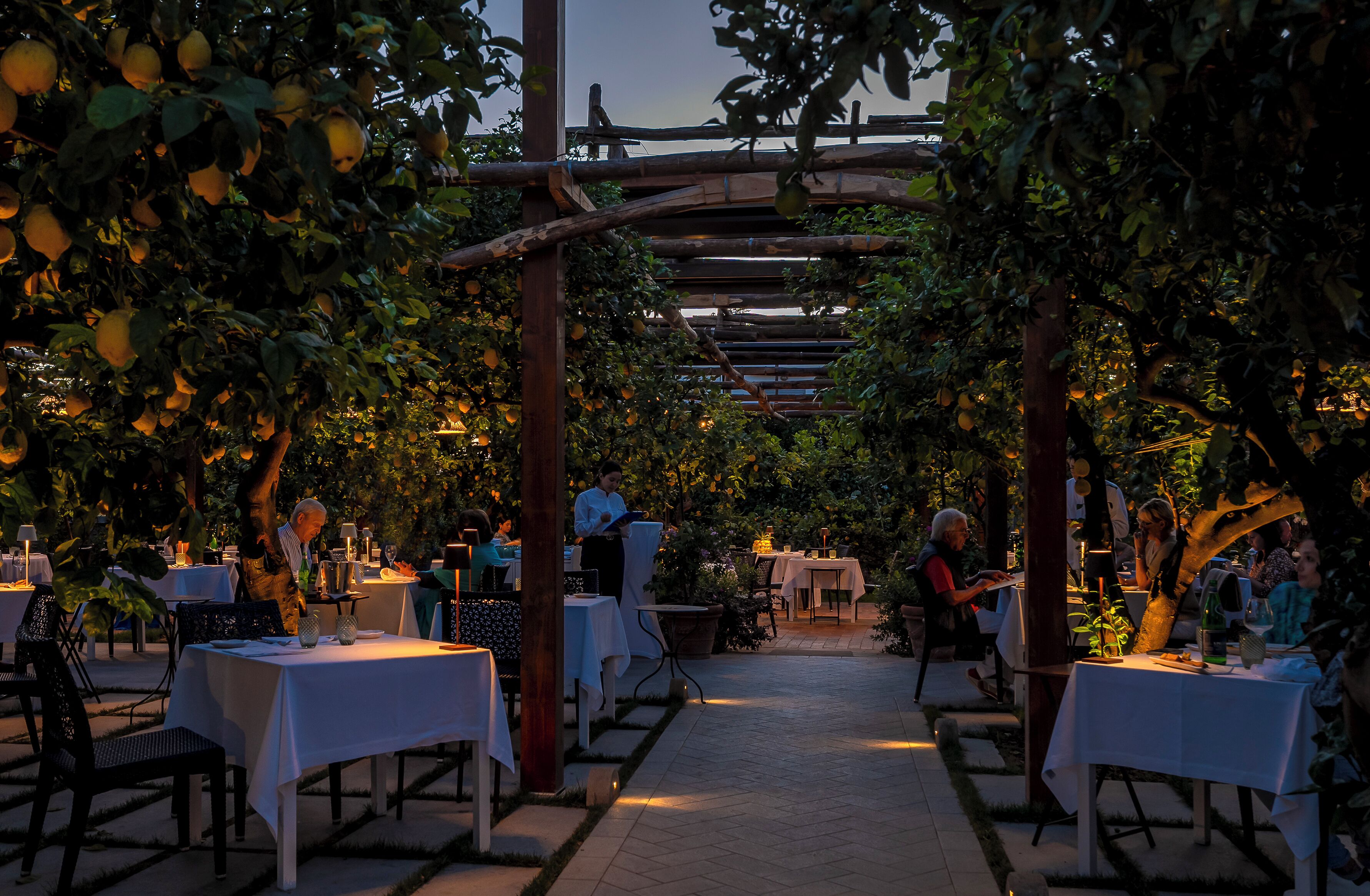 Petit déjeuner et déjeuner servis sur place, vue sur la piscine 