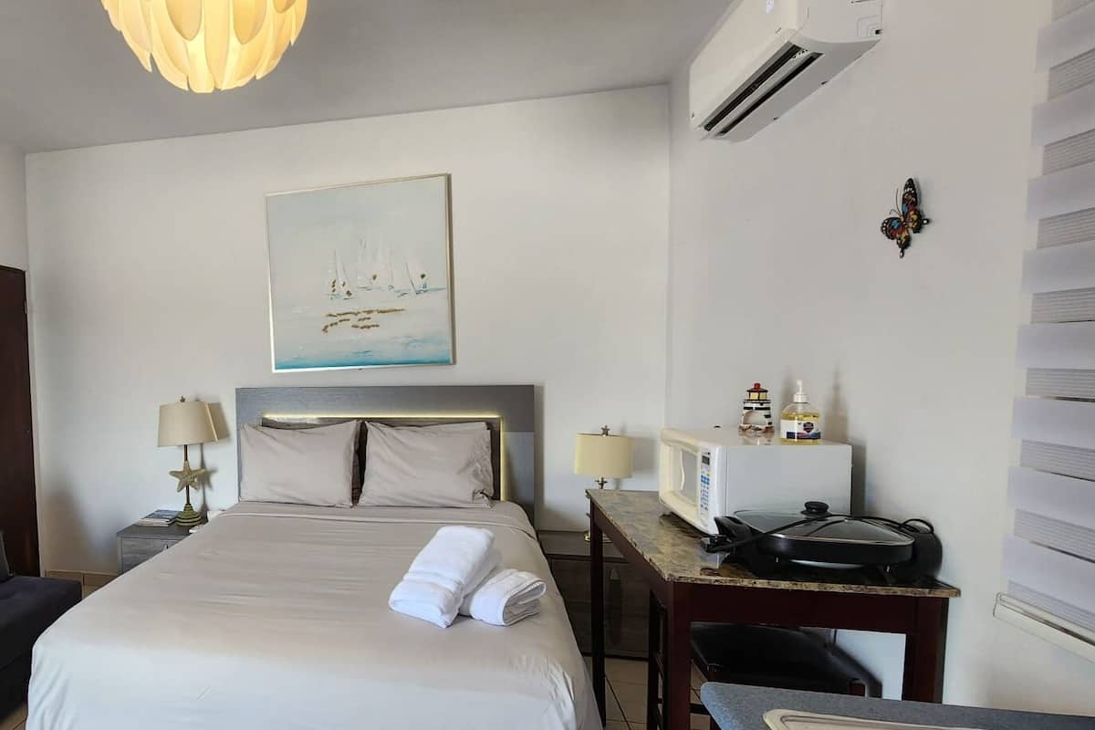 Deluxe studio, meerdere bedden | 1 slaapkamer, individueel gedecoreerd, individueel gemeubileerd