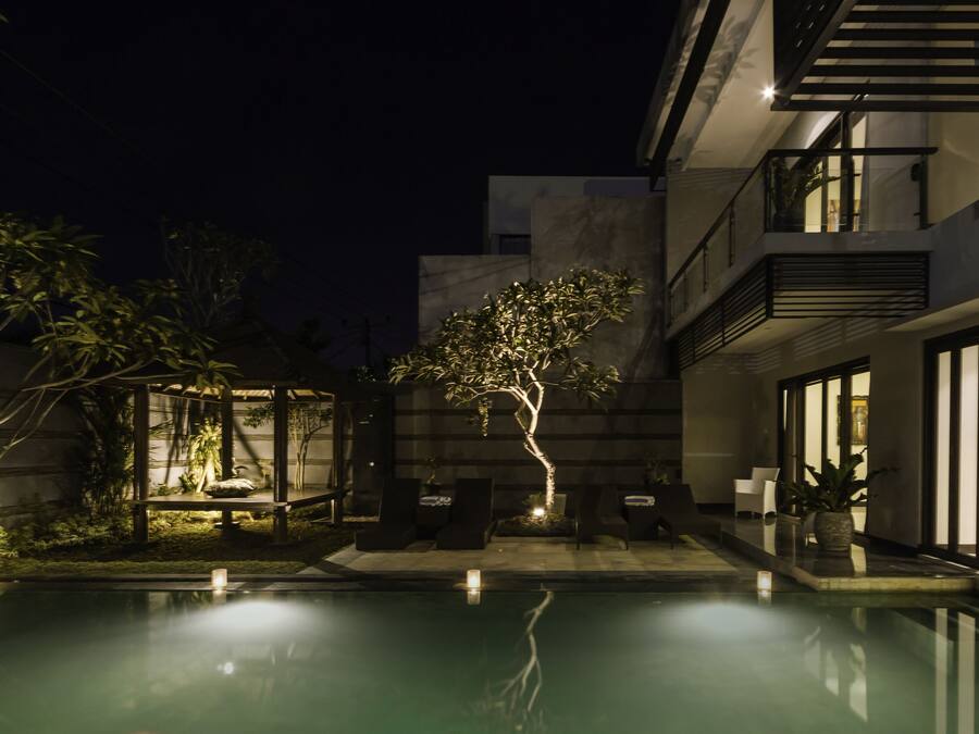 Front of property - evening/night