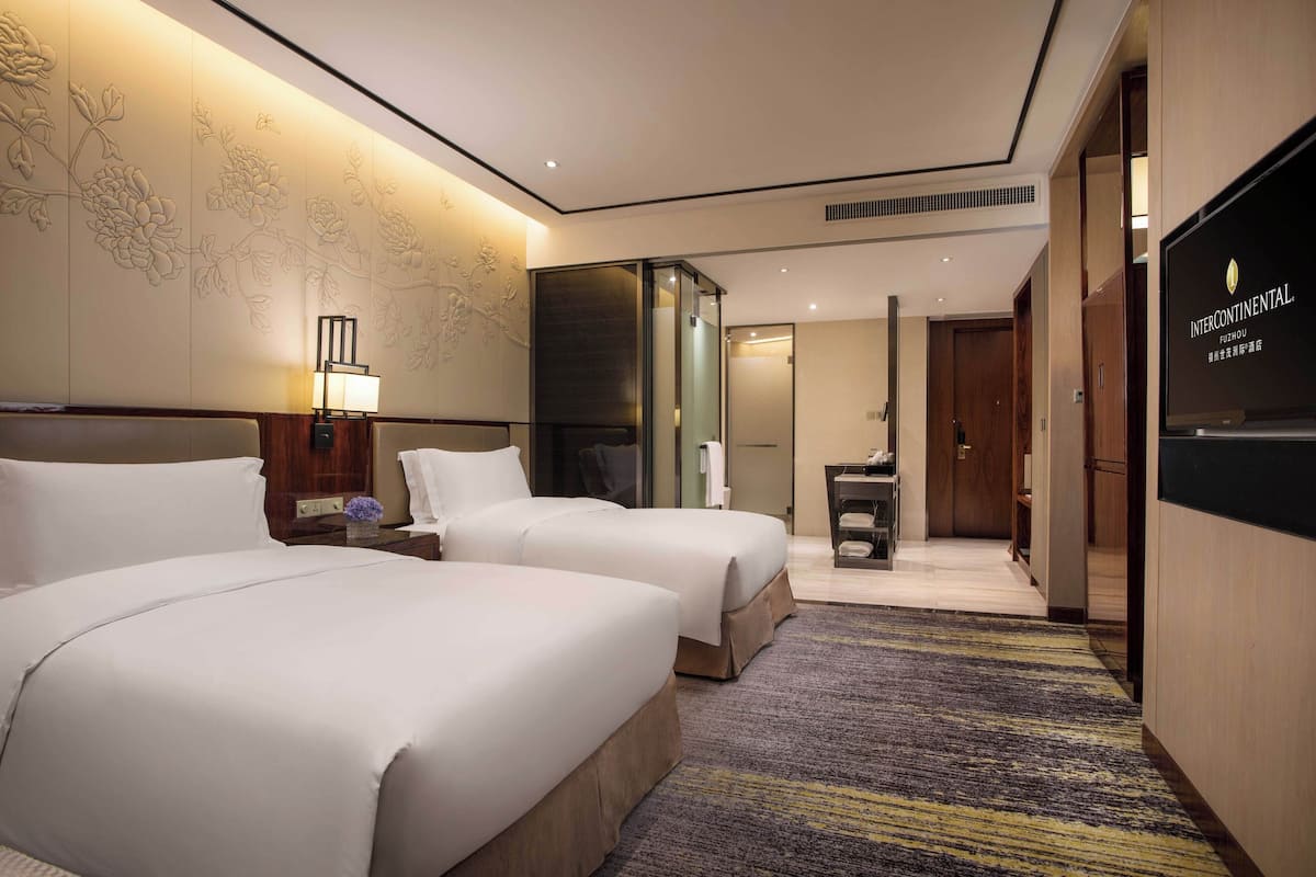 Classic Room, 2 Double Beds, City View | Premium bedding, down duvets, memory-foam beds, minibar
