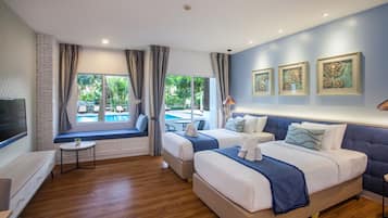 Cabana Room | Down comforters, memory foam beds, in-room safe, desk