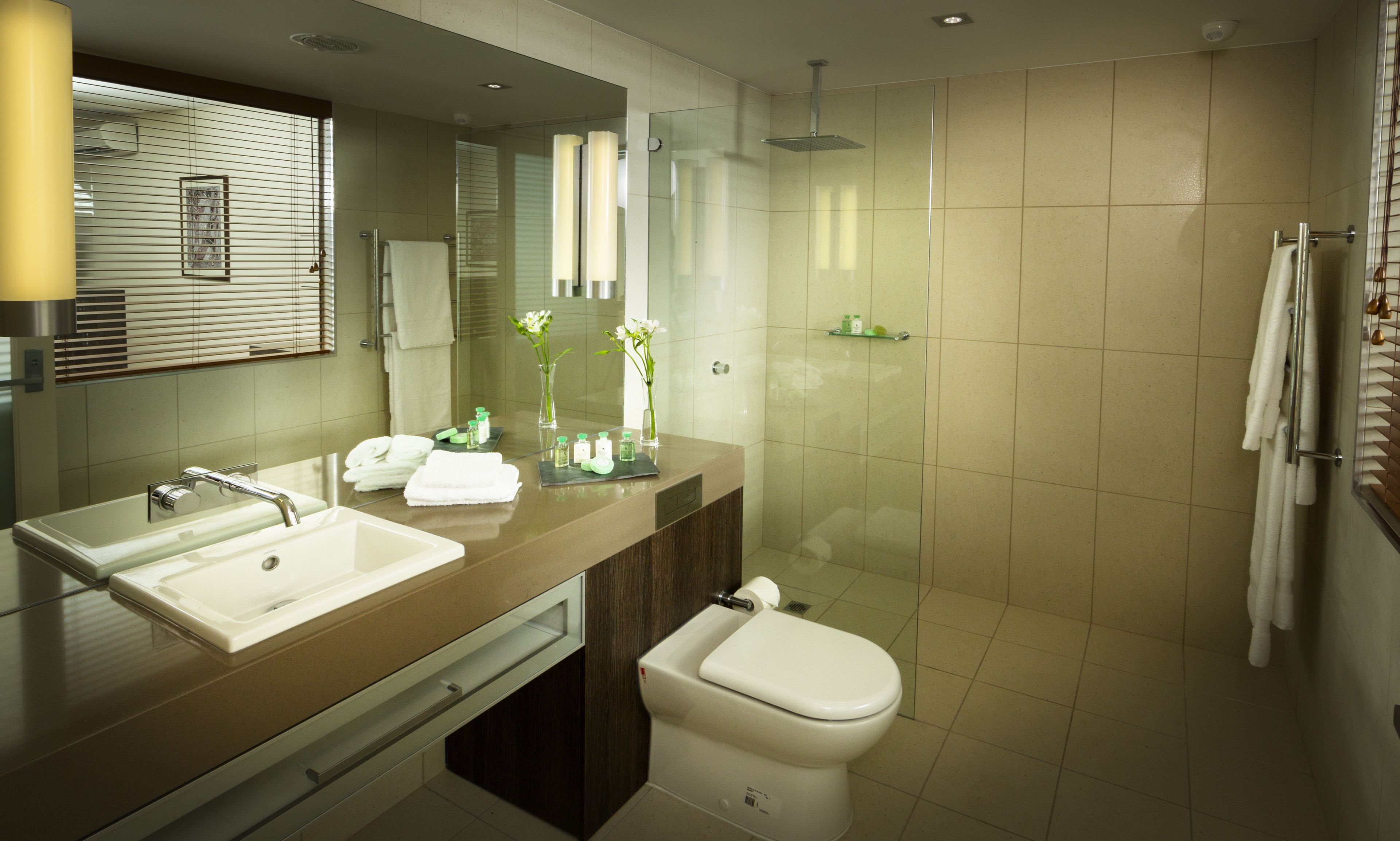 xxxx | bathroom | shower, designer toiletries, bathrobes, slippers