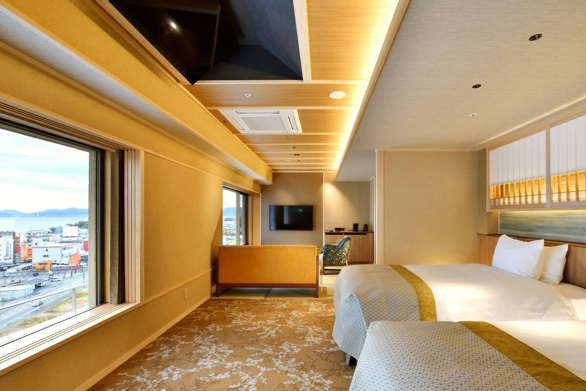 【葭蘆葦ラグジュアリーフロア】温泉露天風呂付葭蘆葦スイート萌黄 禁煙 | 高級寝具、セーフティボックス (室内)、WiFi (無料)