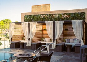 Seasonal outdoor pool, open 10:00 AM to 10:00 PM, cabanas (surcharge)