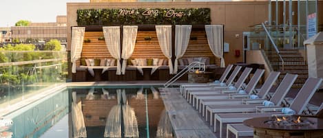 Alberca al aire libre por temporada y camas balinesas (con cargo)