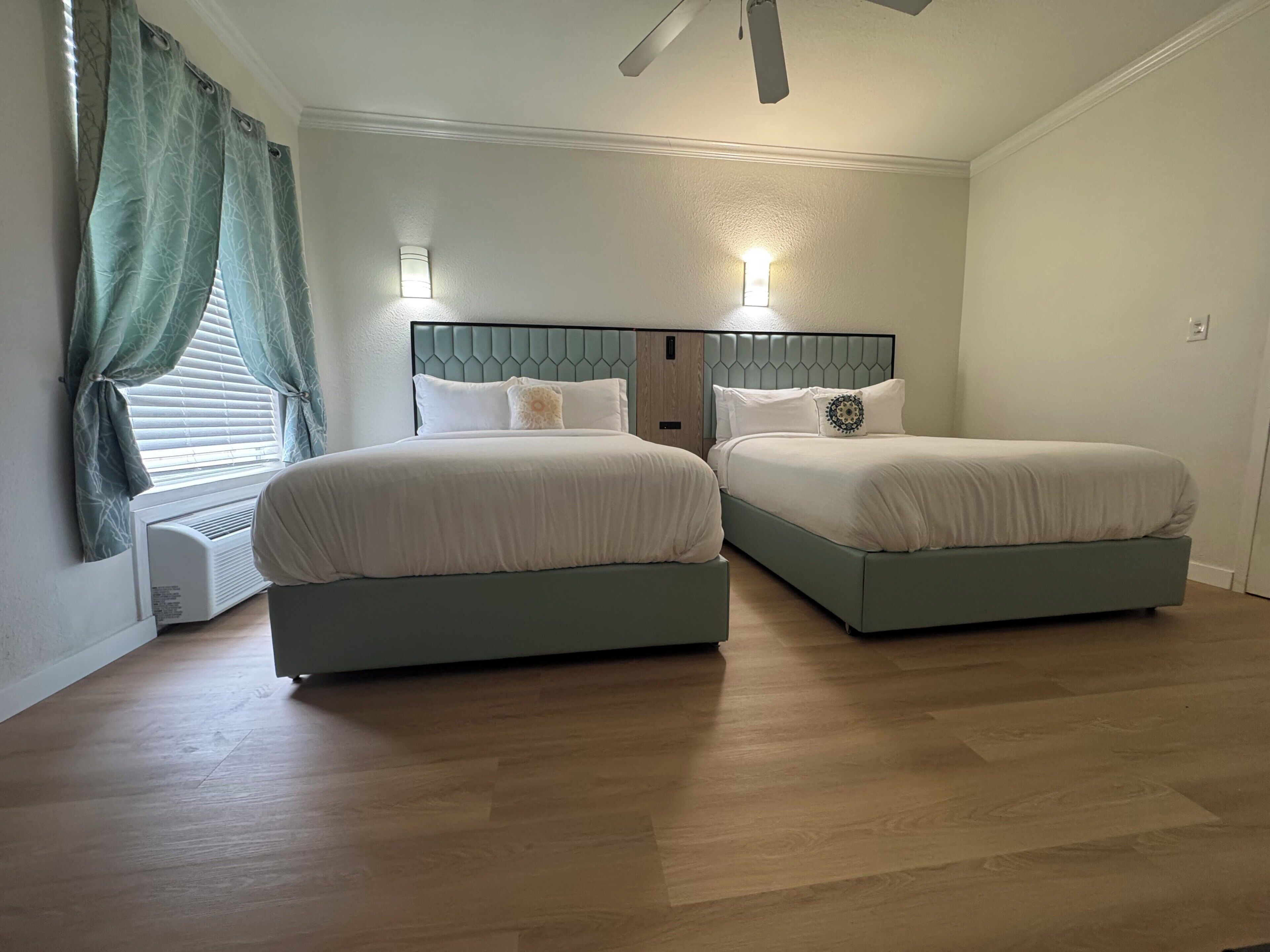 Standard Double Room, 2 Queen Beds, Non Smoking | 1 bedroom, premium bedding, in-room safe, desk