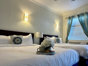 Standard Double Room, 2 Queen Beds, Non Smoking | 1 bedroom, premium bedding, in-room safe, desk - Athens Hotel Suites (Houston)
