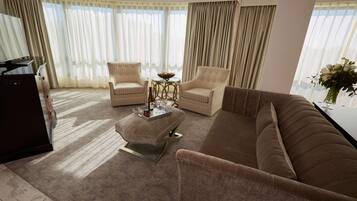 Presidential Suite, 1 King Bed, Non Smoking, Jetted Tub (Living Room;with Sofabed) | 1 bedroom, premium bedding, in-room safe, desk