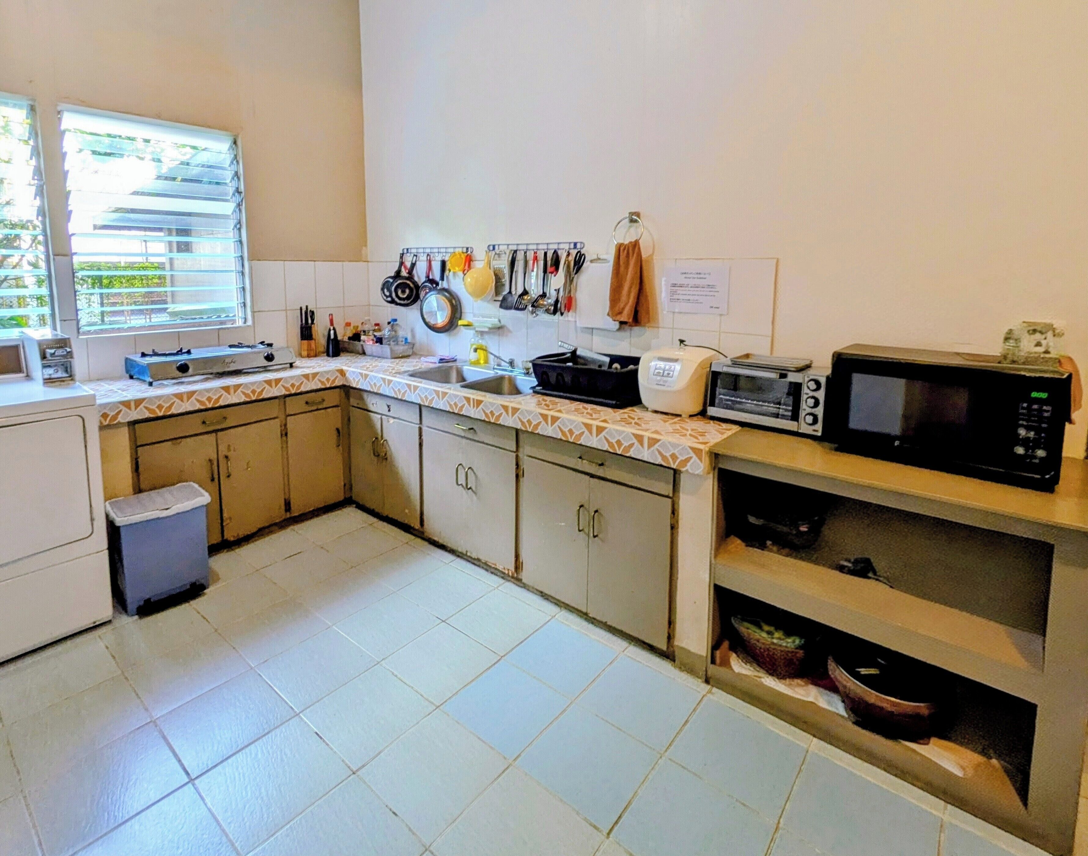 Mini-fridge, microwave