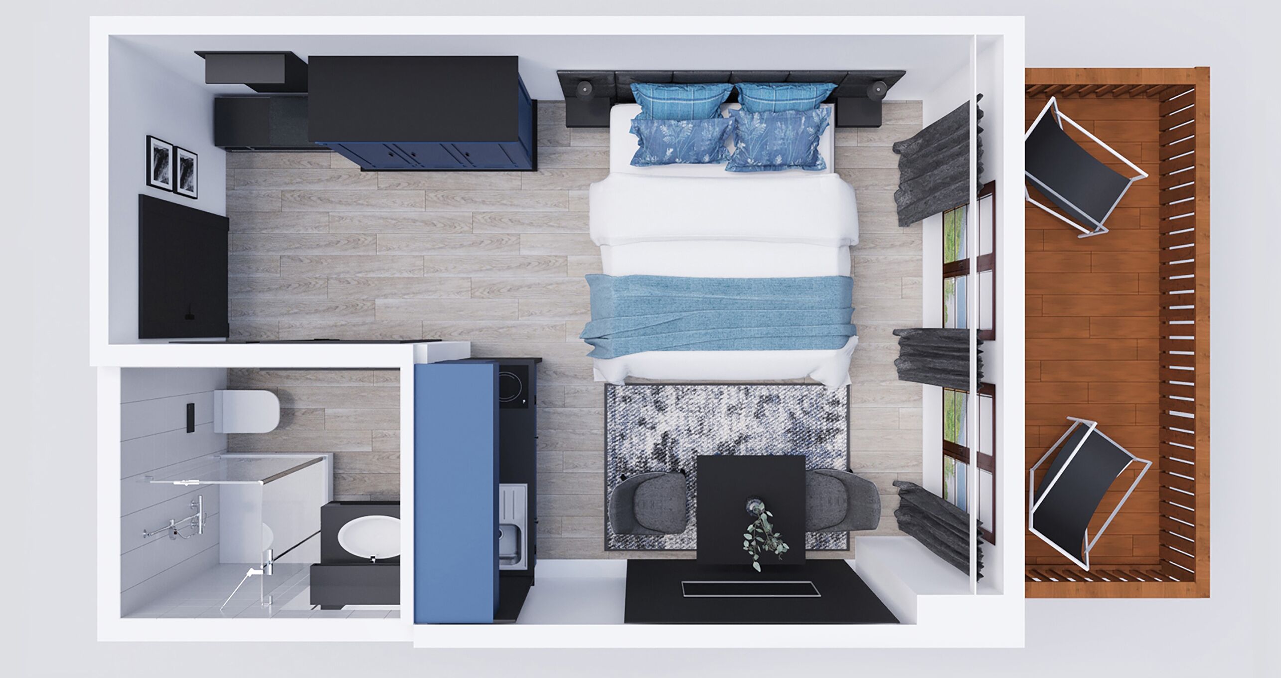 hotel-double room classic | floor plan
