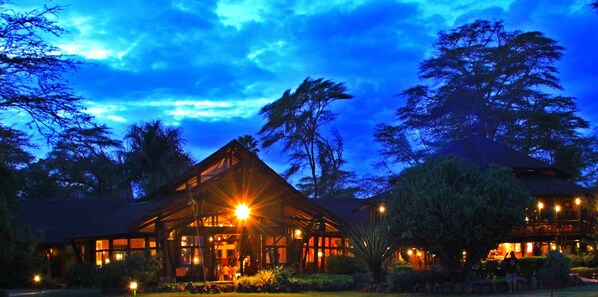 Front of property – evening/night