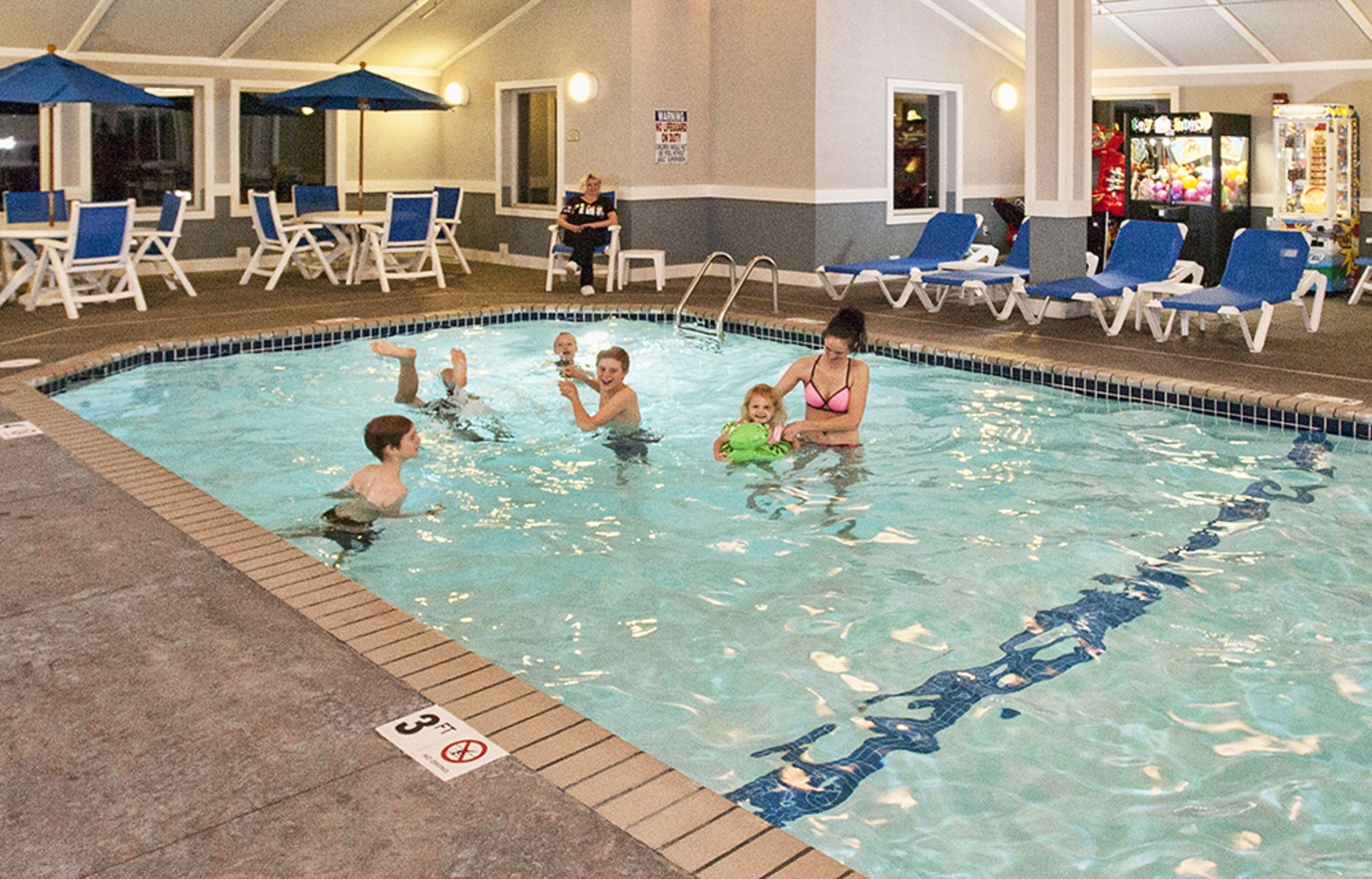 Indoor pool, open 8:00 AM to 11:00 PM, sun loungers