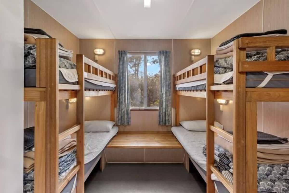 Blackout drapes, bed sheets