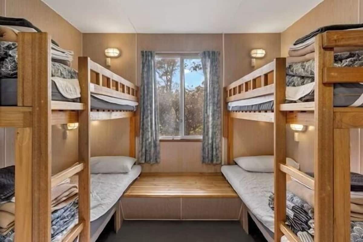 1 bedroom, blackout curtains, bed sheets