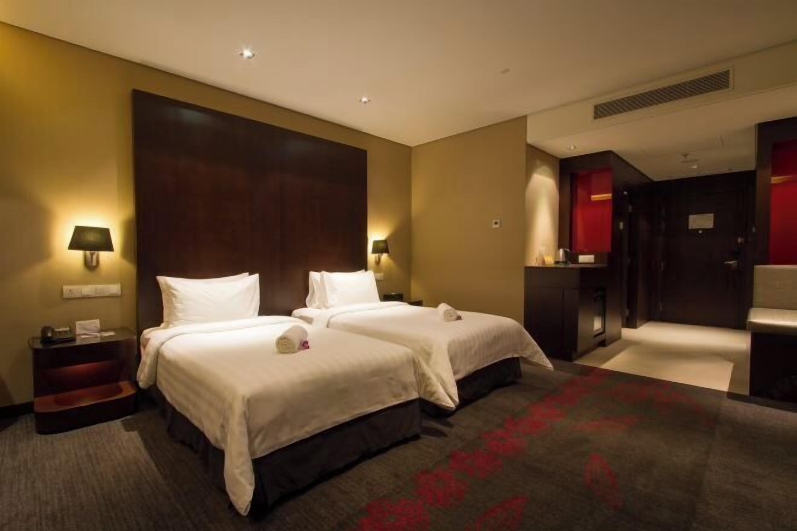 In-room safe, desk, laptop workspace, blackout curtains
