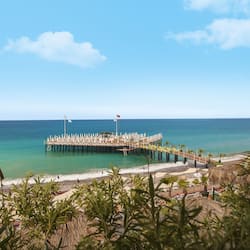 Private beach, sun-loungers, beach umbrellas, beach bar