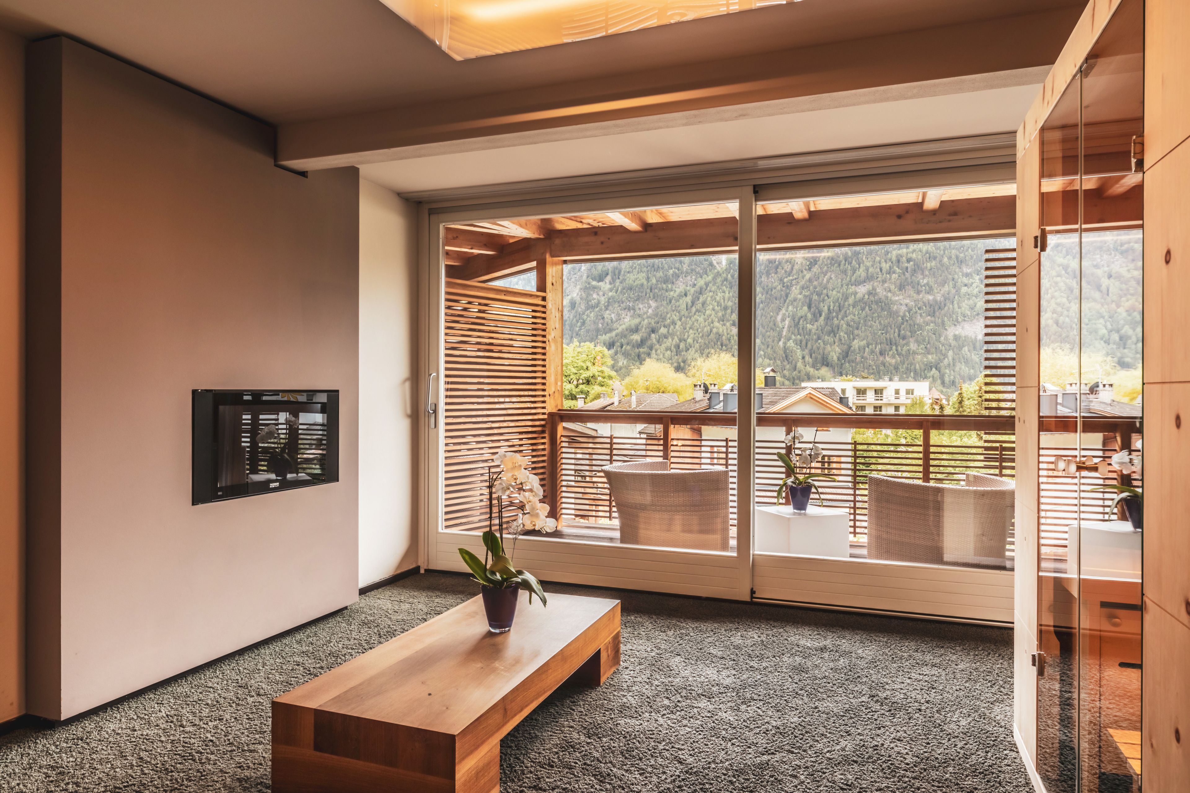 deluxe room | living area | 28-inch tv with digital channels