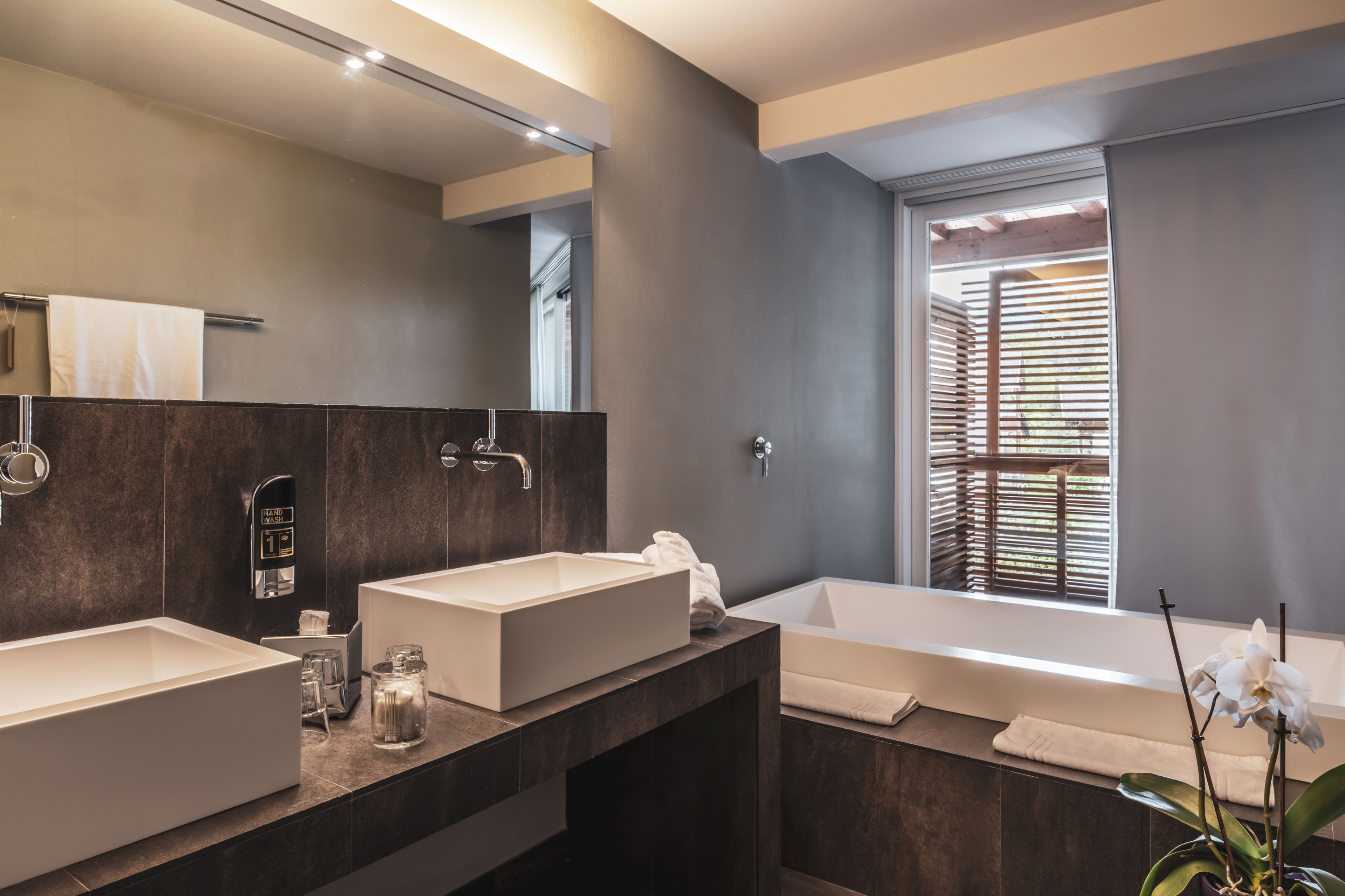 free toiletries, hair dryer, bathrobes, slippers