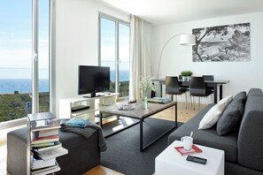Exclusive Apartment, 1 Bedroom, Beach View | Living area - Durlet Beach Apartments (Barcelona)