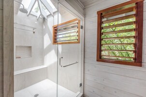 Villa, 2 Bedrooms, Oceanfront | Bathroom | Shower, designer toiletries, hair dryer, towels