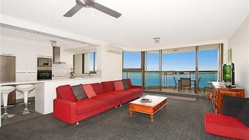 Apartment, 2 Bedrooms | Living area | Flat-screen TV, DVD player, ping pong