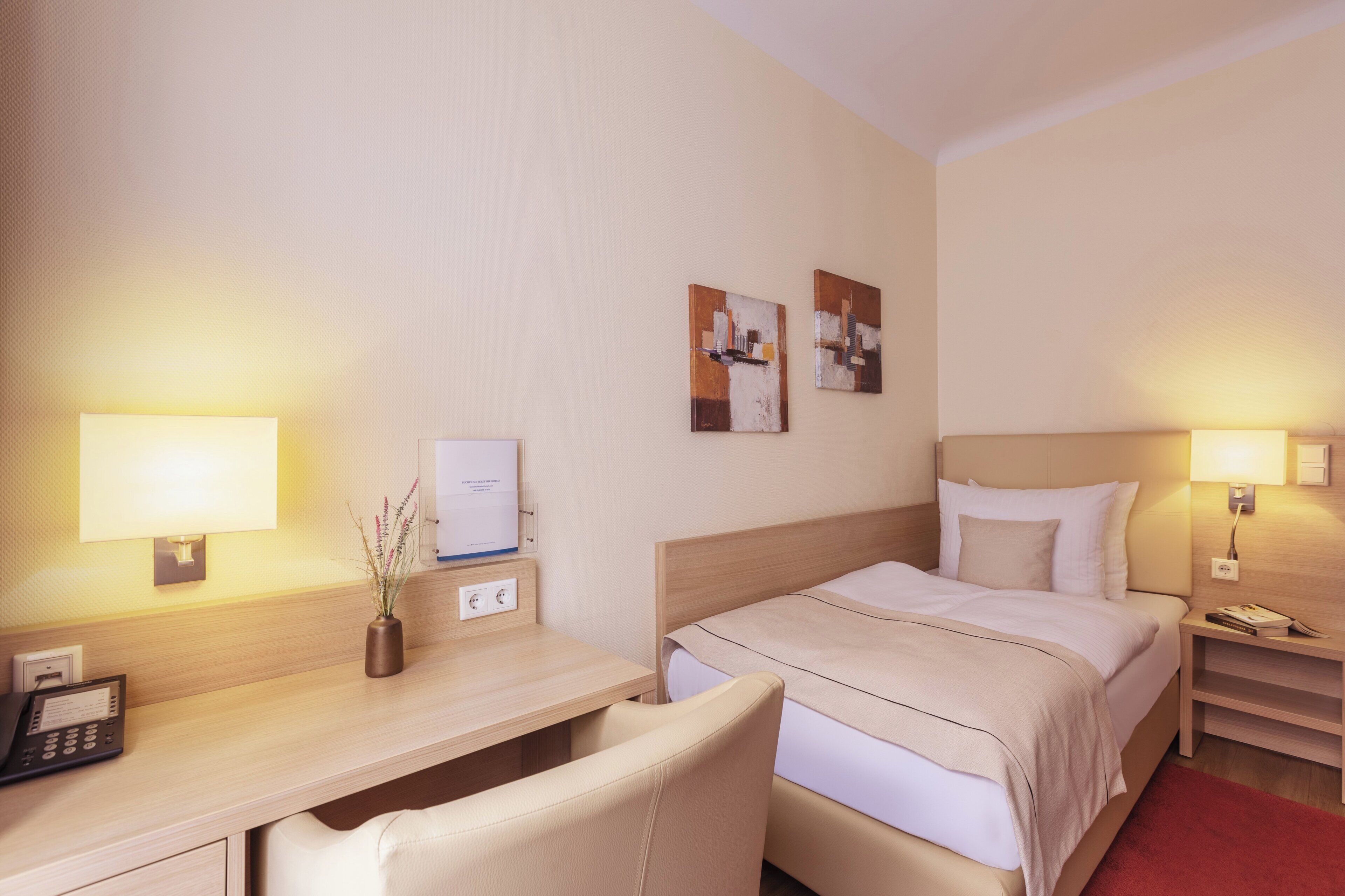 In-room safe, desk, soundproofing, iron/ironing board (on request)