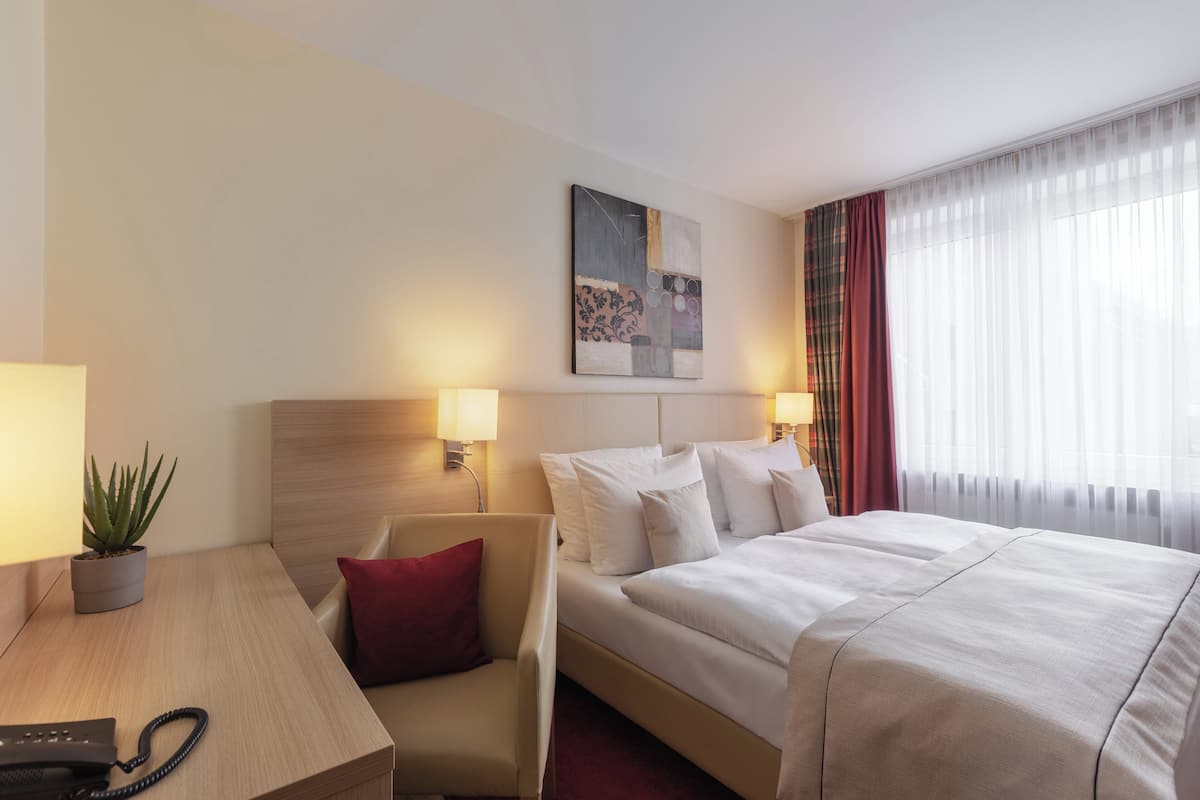 In-room safe, desk, soundproofing, iron/ironing board (on request)
