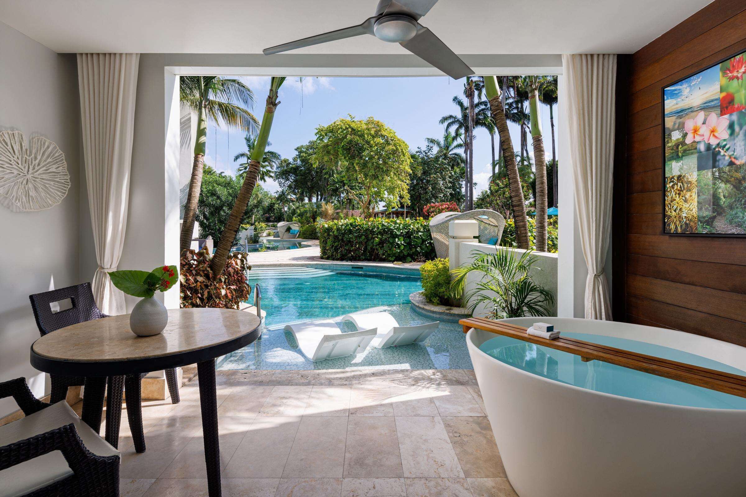 Habitación de lujo, 1 habitación, vista al jardín (Crystal Lagoon Luxury Room) | Vista desde la habitación