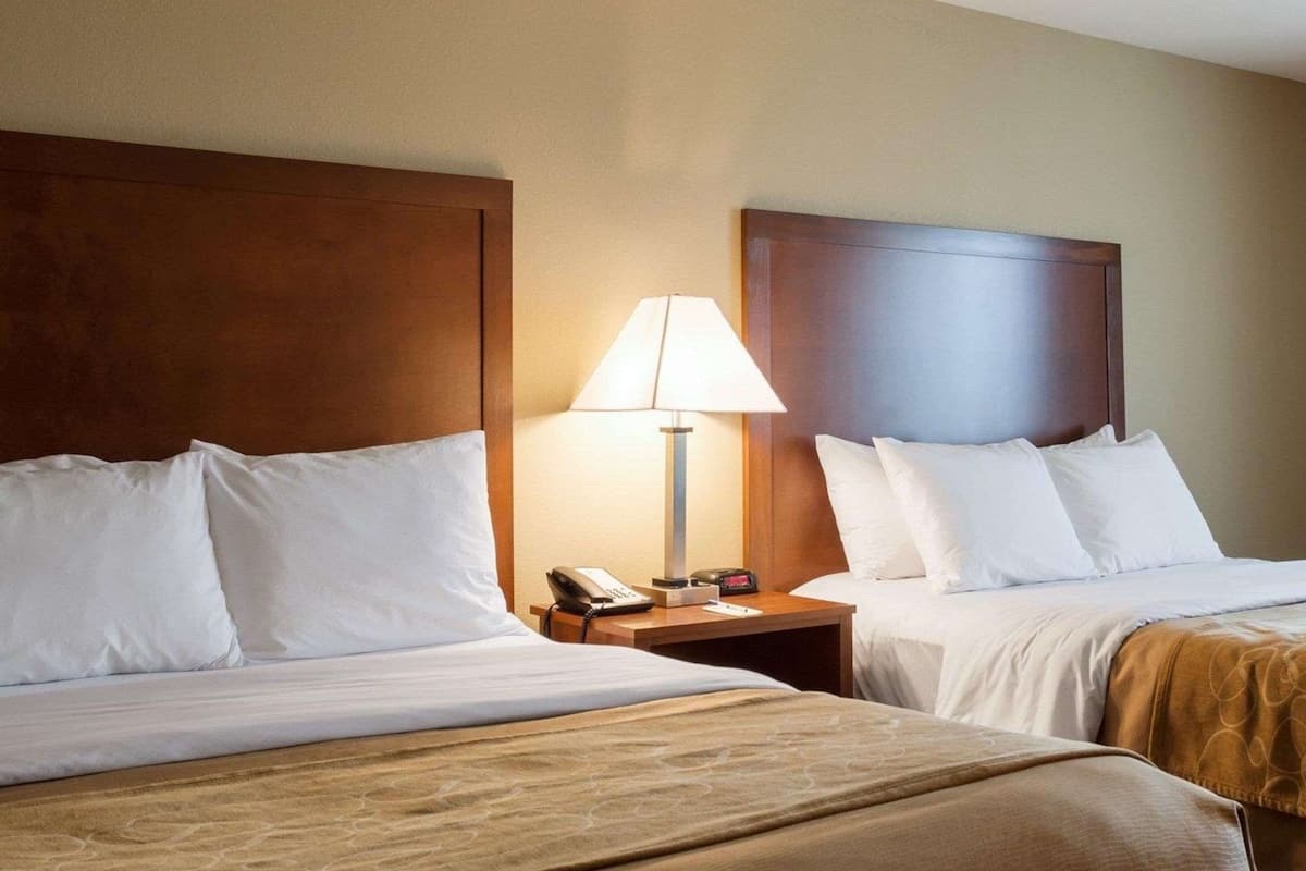 standard room, 2 queen beds, non smoking | blackout curtains, soundproofing, iron/ironing board, free wifi