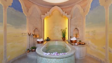 Sauna, hot tub, steam room, body treatments, mud baths, aromatherapy