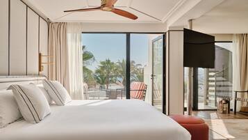 Ropa de cama de alta calidad y minibar