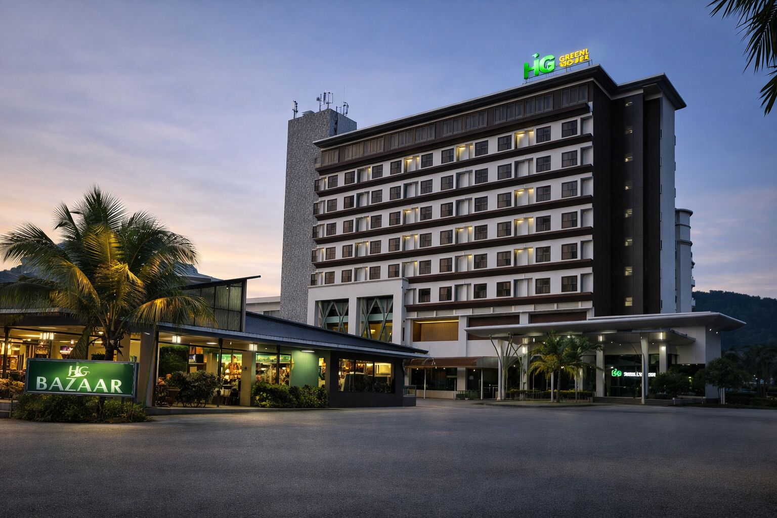 Vista frontal de la propiedad