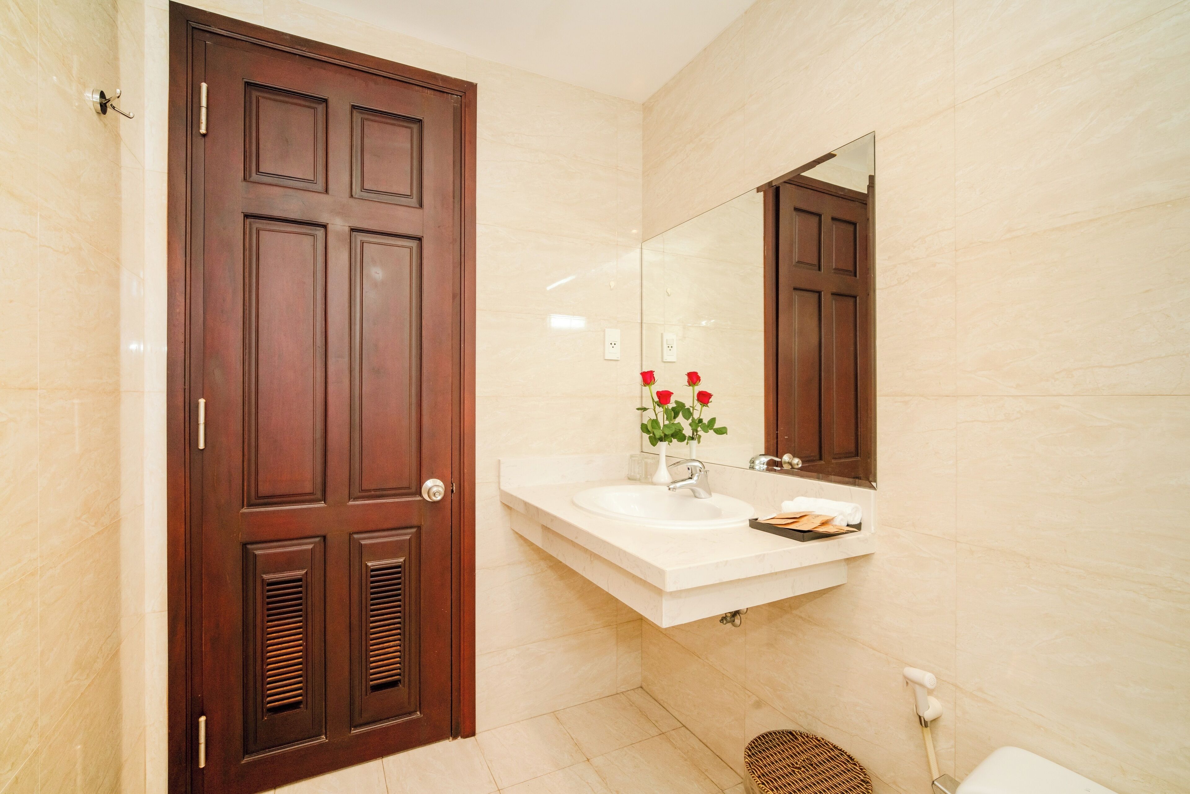 superior twin room | bathroom | free toiletries, hair dryer, bathrobes, slippers