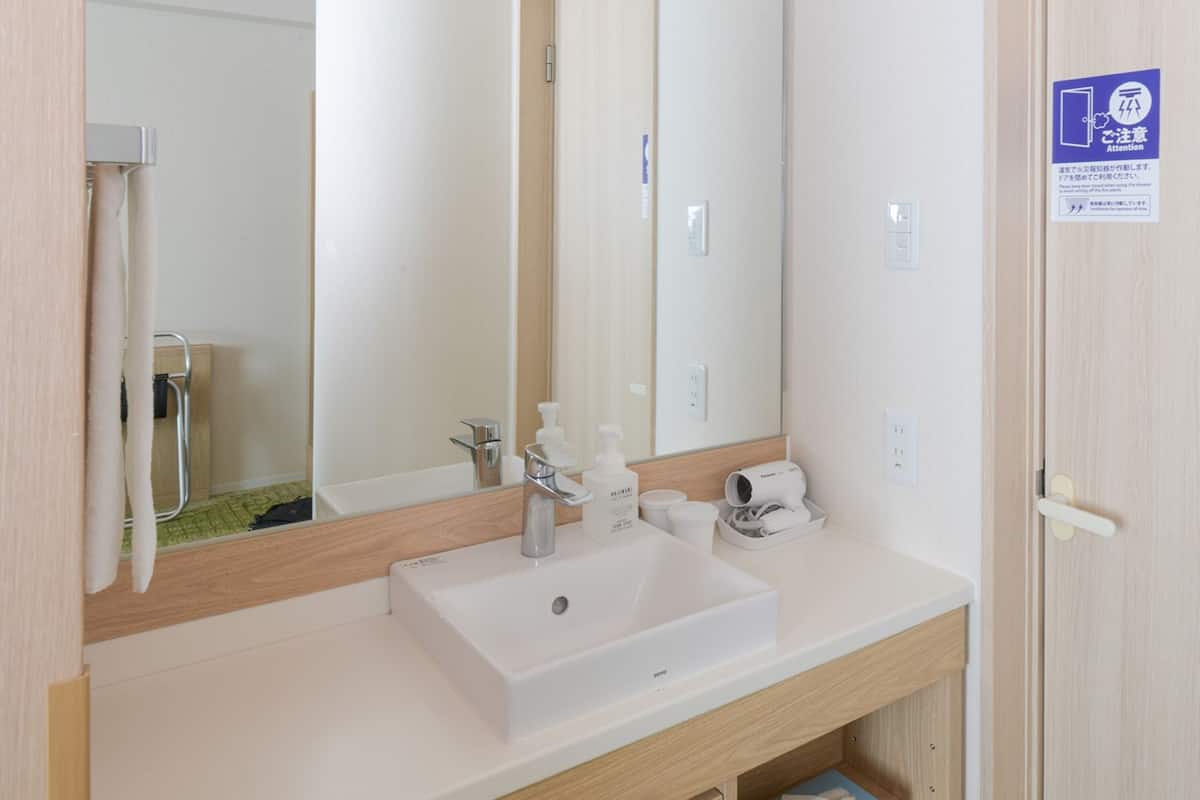 down duvets, desk, laptop workspace, blackout curtains